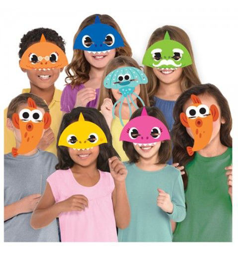 Picture of BABY SHARK PARTY MASKS - 8PK